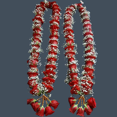 "Garlands with Red Roses along with fillers (2 Garlands) - Click here to View more details about this Product